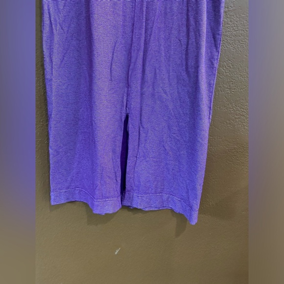 Fresh Produce Vintage Maxi Dress Purple Stripe Size Large Made in USA - Picture 8 of 9